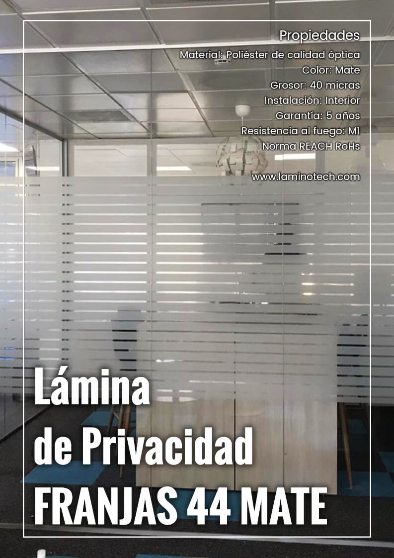 lamina de privacidad Franjas 44 Mate