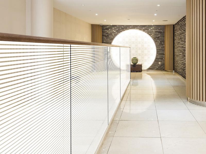 lamina de privacidad Franjas 18 Blanca