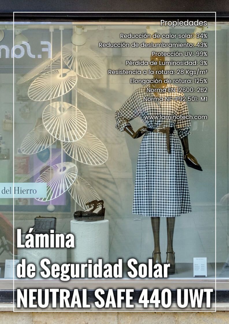 lamina de seguridad solar Neutral Safe 440 UWT lamina antifragmentos solar Neutral Safe 440 UWT lamina anti UV Neutral Safe 440 UWT