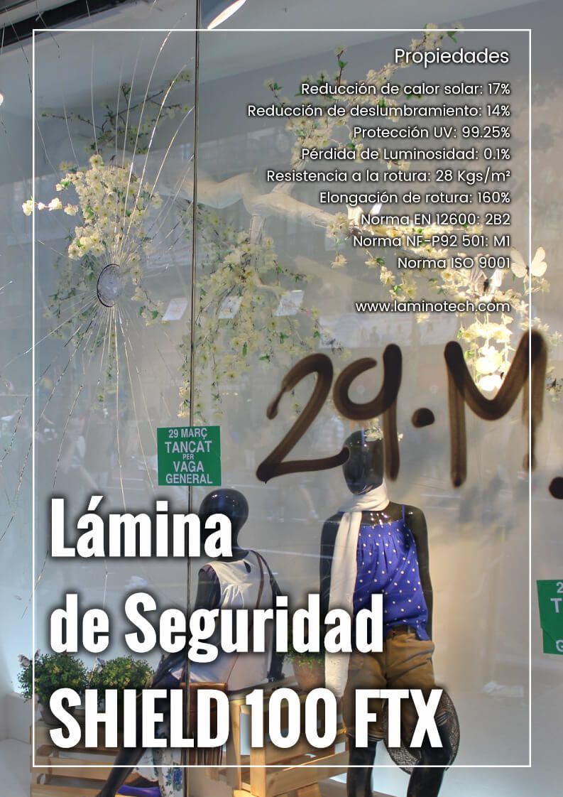 lamina de seguridad Shield 100 FTX lamina antivandalica Shield 100 FTX