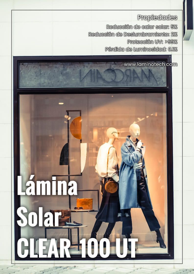 lamina solar Clear 100 UT lamina anti UV Clear 100 UT