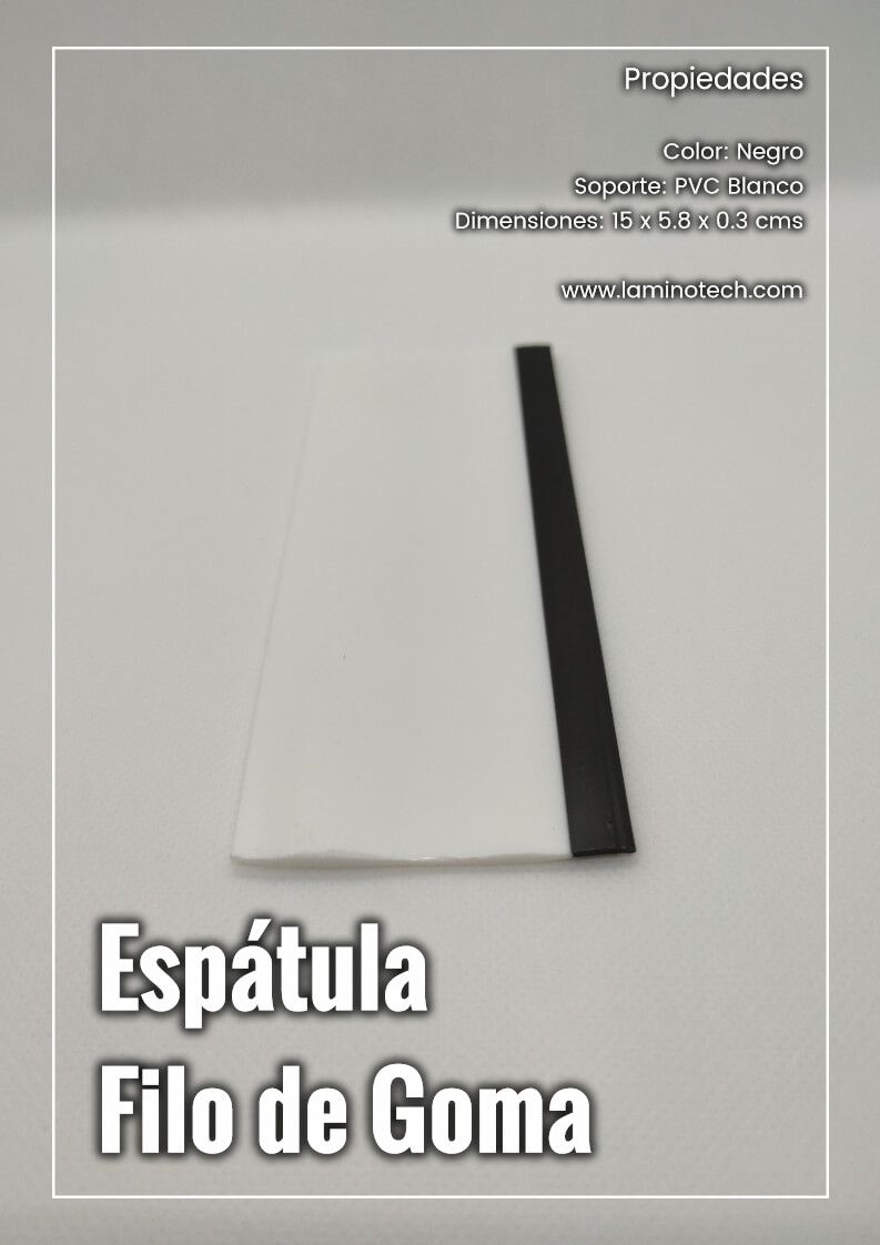 espatula filo de goma para aplicacion de laminas solares