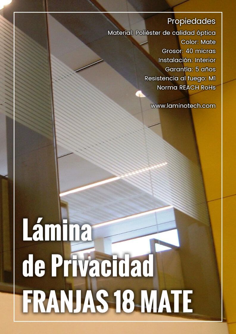lamina de privacidad Franjas 18 Mate