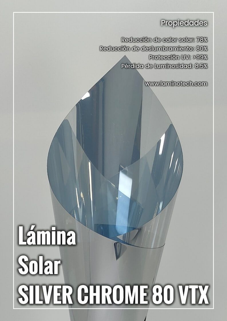 lamina solar Silver Chrome 80 VTX
