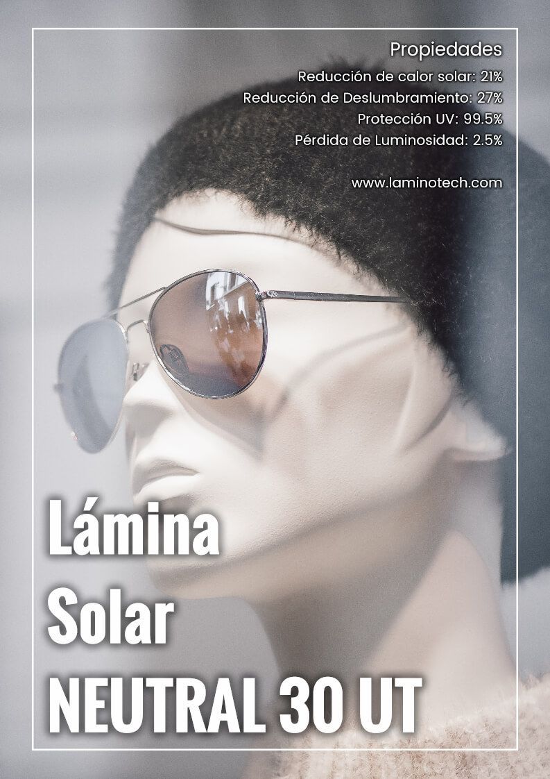 lamina solar Neutral 30 UT lamina anti UV para escaparate Neutral 30 UT