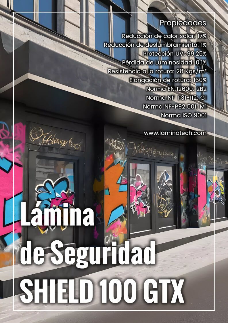 lamina de seguridad Shield 100 GTX lamina antivandalica Shield 100 GTX